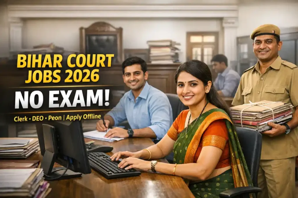 Bihar Jila Court Vacancy 2026: Apply for Clerk, DEO & Peon Posts – Eligibility, Salary, Selection Process