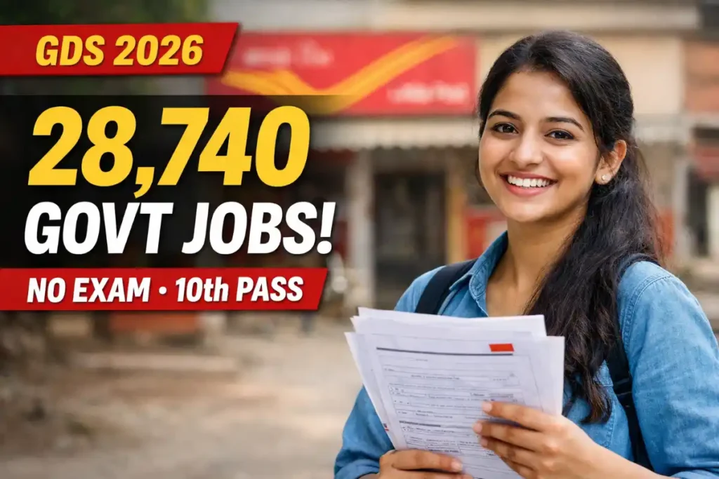India Post GDS Recruitment 2026: 28,740 Vacancies, Apply Online Without Exam