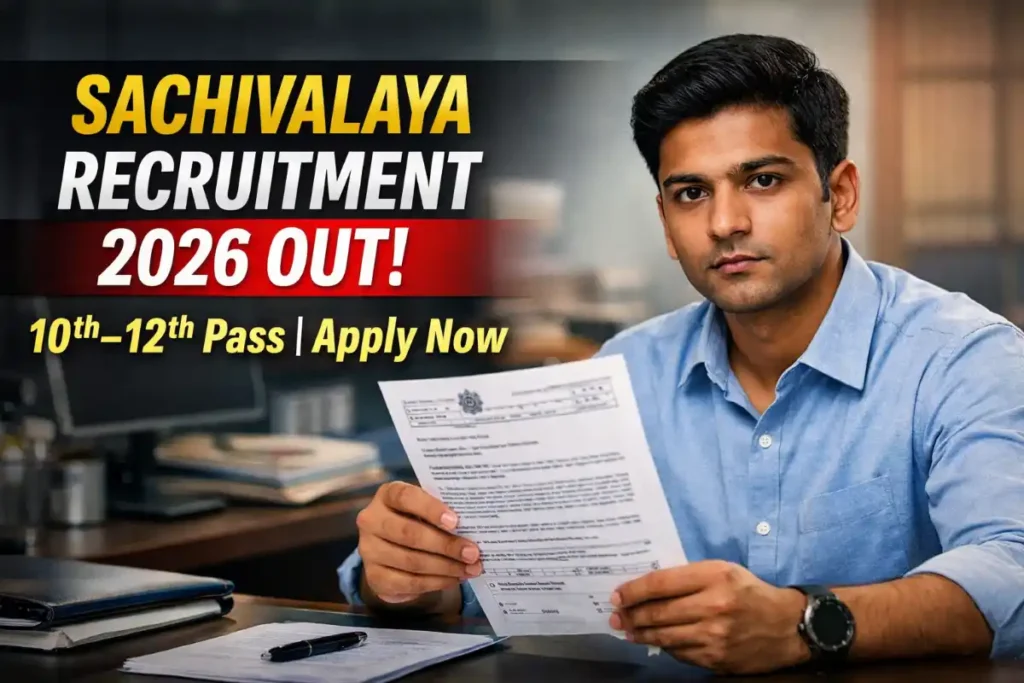 Sachivalaya Recruitment 2026 Apply Online for JSA, Stenographer & MTS