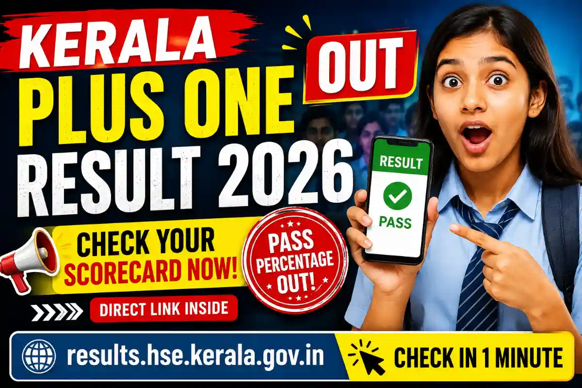 Kerala Plus One Result 2026 Out: Check DHSE Class 11 Result, Direct Link & Pass Percentage