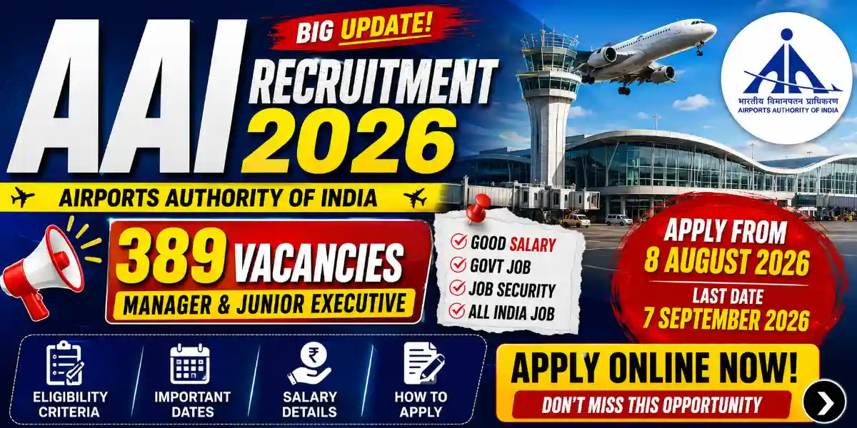 AAI Recruitment 2026 Notification Out for 389 Manager & Junior Executive Posts, Apply Online
