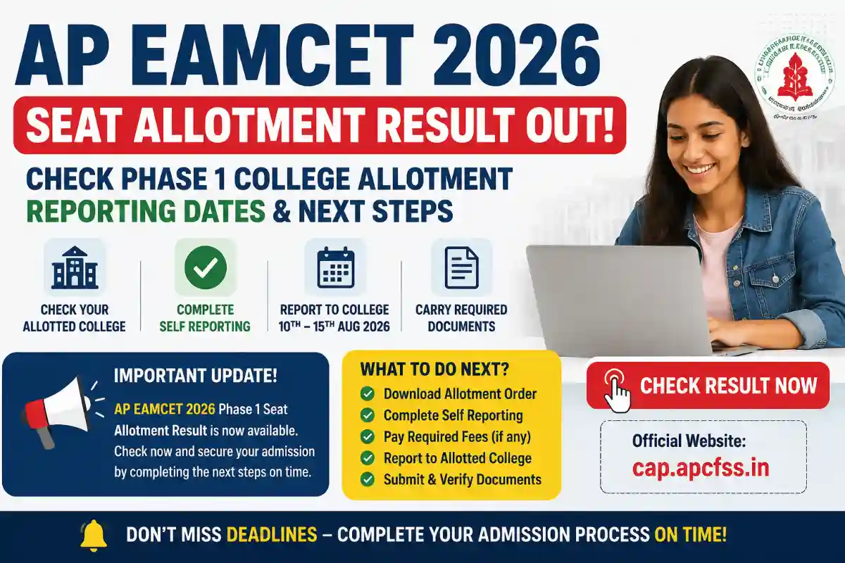 AP EAMCET 2026 Seat Allotment Result